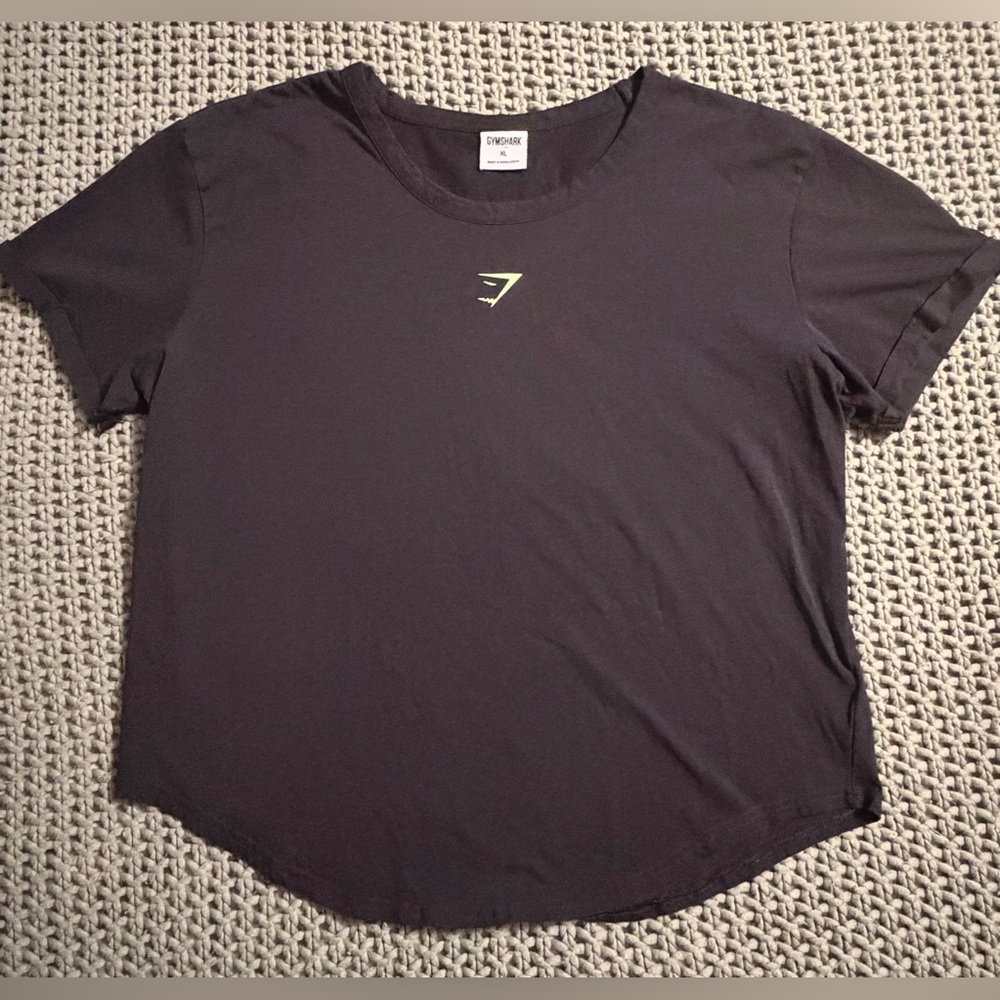 Gymshark Women’s Black Crop Top Graphic T-Shirt Training Alone Leave Me Alone XL